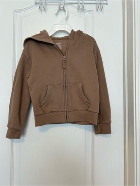 George Kids Brown Zip Hoodie Jacket